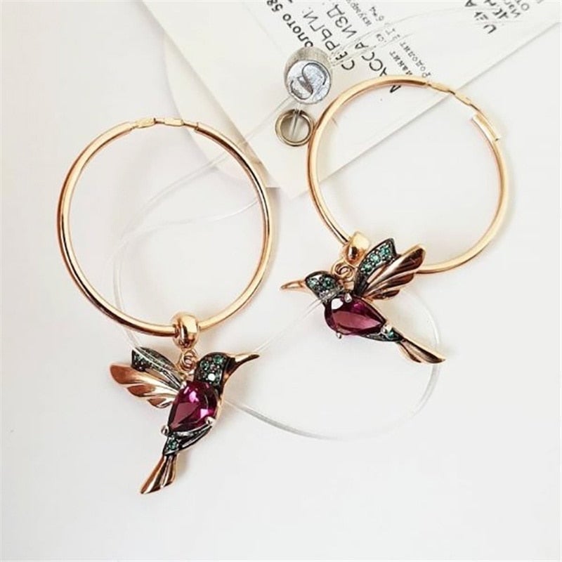 Limited Edition Flying Hummingbird Earrings – Elegant & refined