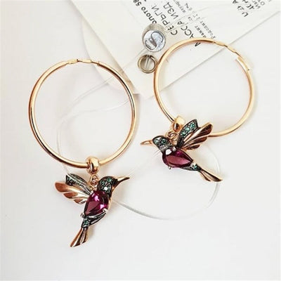 Limited Edition Flying Hummingbird Earrings – Elegant & refined