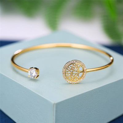 Tree of Life Adjustable Bracelet "Sunset Soirée" – Elegant & natural
