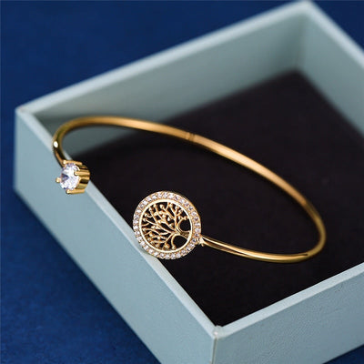 Tree of Life Adjustable Bracelet "Sunset Soirée" – Elegant & natural