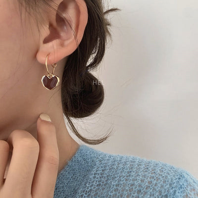 Little Red Hearts Earrings "Cocktail Hour" – Joyful & polished