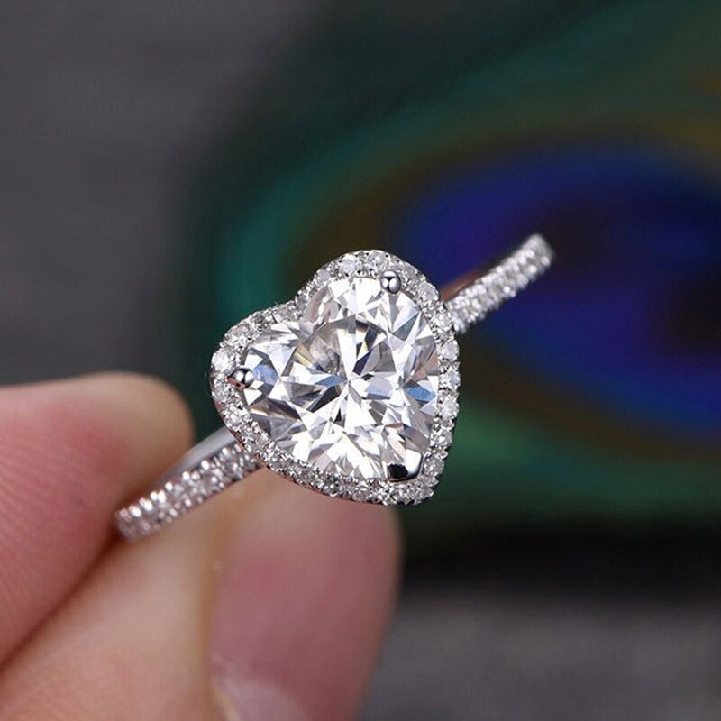 Crystal heart ring "Romantic Dinner" – Elegant & refined