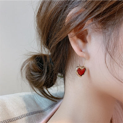 Little Red Hearts Earrings "Cocktail Hour" – Joyful & polished