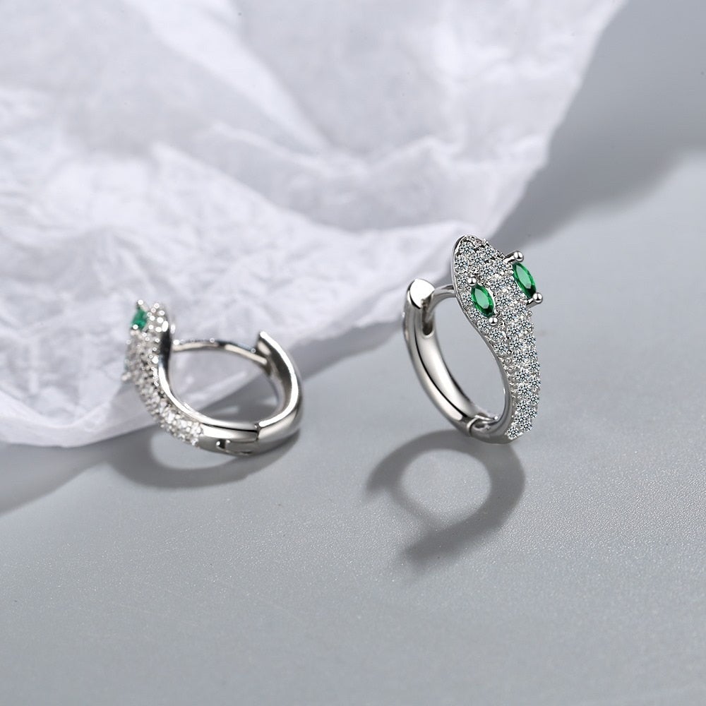 Sterling silver snake earrings "Cocktail Hour" – Elegant & refined