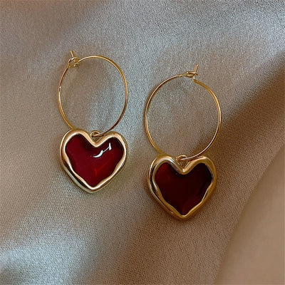 Little Red Hearts Earrings "Cocktail Hour" – Joyful & polished