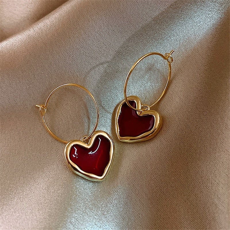 Little Red Hearts Earrings "Cocktail Hour" – Joyful & polished