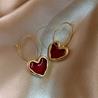 Little Red Hearts Earrings "Cocktail Hour" – Joyful & polished