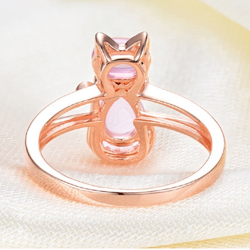 Rose gold cat ring "Cocktail Hour" – Elegant & refined