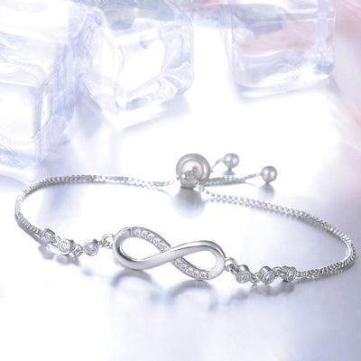 Silver infinity bracelet "Sunset Soirée" – Elegant & refined