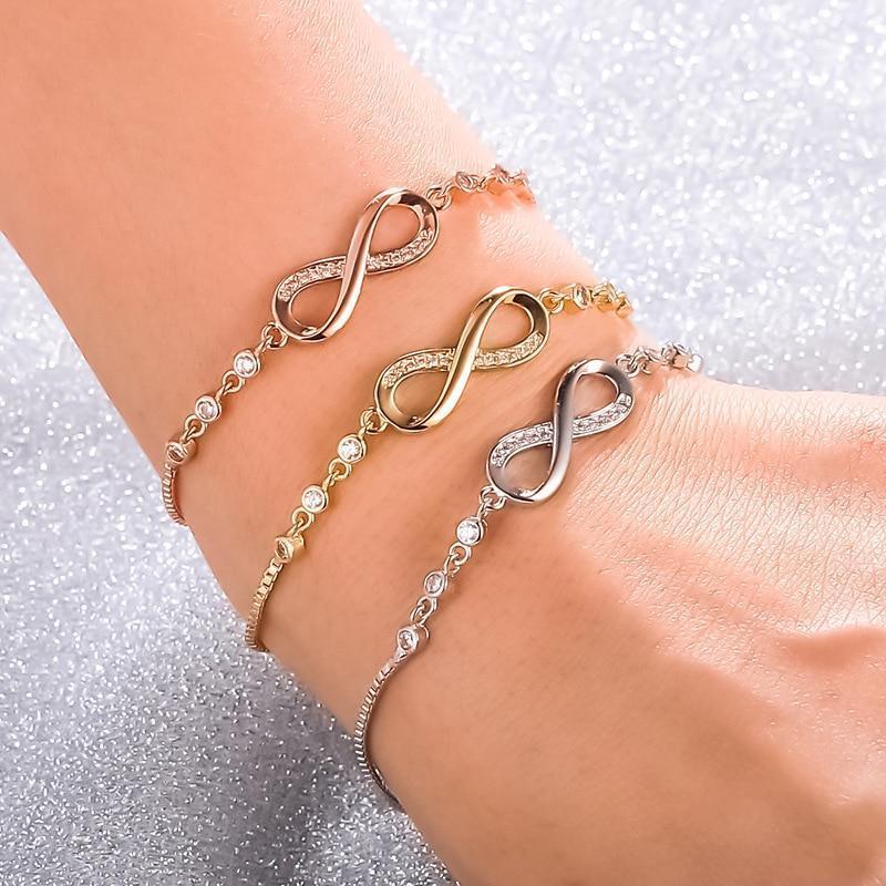 Silver infinity bracelet "Sunset Soirée" – Elegant & refined
