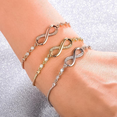 Silver infinity bracelet "Sunset Soirée" – Elegant & refined