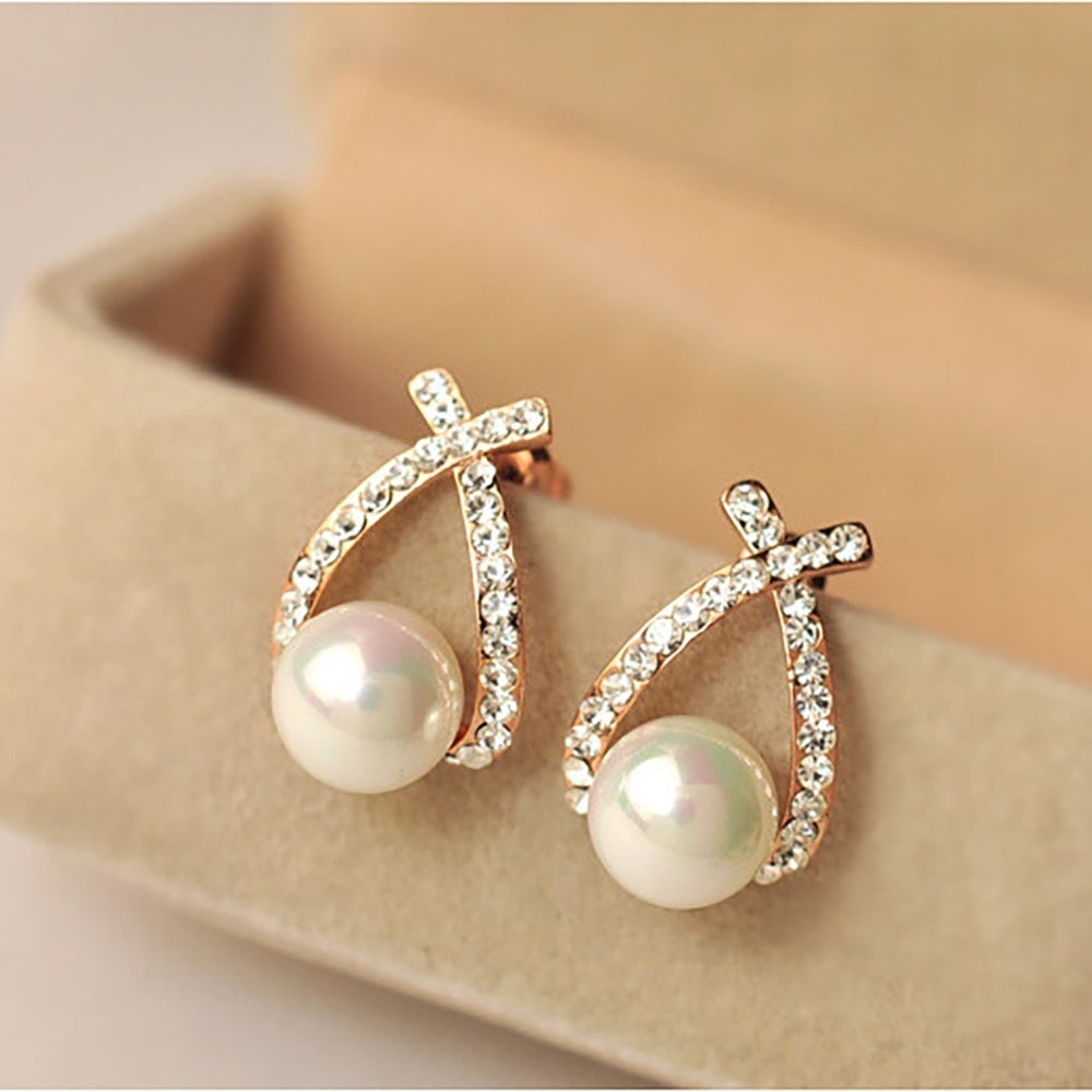 Glittering pearl earrings "Cocktail Hour" – Elegant & refined