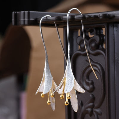 Silver Flower Earrings "Garden Party" – Elegant & refined