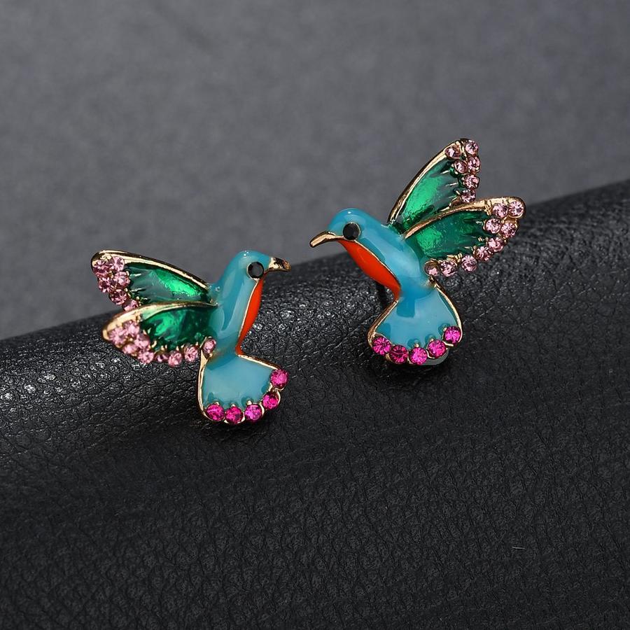 Crystal Hummingbird Earrings "Sunset Soirée" – Elegant & refined