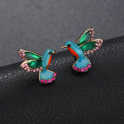 Crystal Hummingbird Earrings "Sunset Soirée" – Elegant & refined