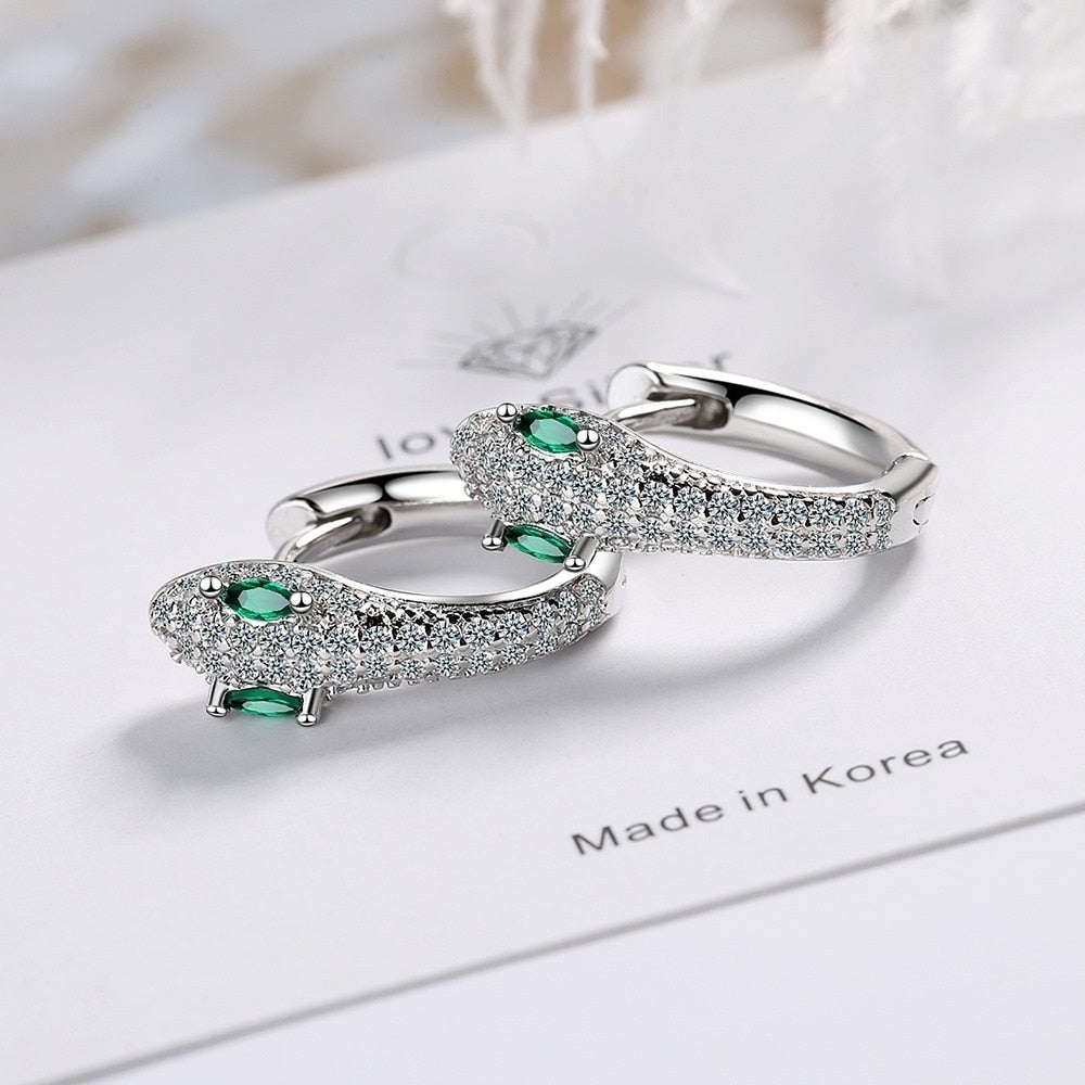 Sterling silver snake earrings "Cocktail Hour" – Elegant & refined