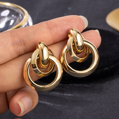 Gold earrings "Cocktail Hour" – Elegant & refined
