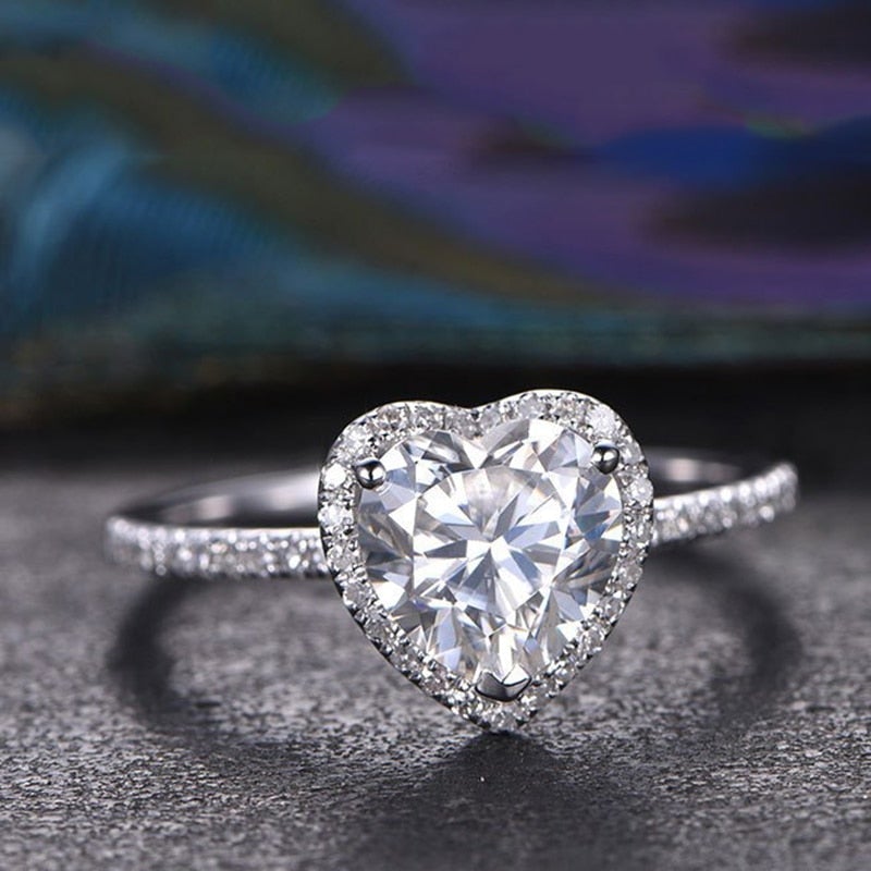 Crystal heart ring "Romantic Dinner" – Elegant & refined