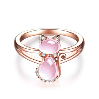 Rose gold cat ring "Cocktail Hour" – Elegant & refined