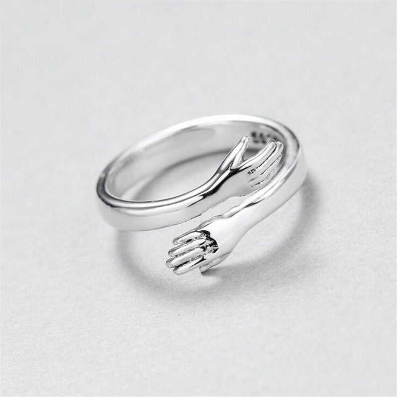 Silver adjustable hug ring "Romantic Dinner" – Elegant & refined