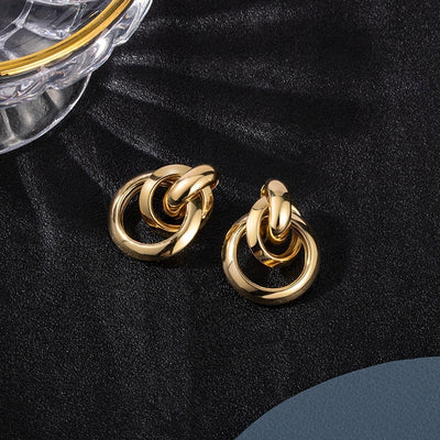Gold earrings "Cocktail Hour" – Elegant & refined