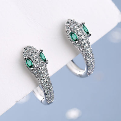 Sterling silver snake earrings "Cocktail Hour" – Elegant & refined