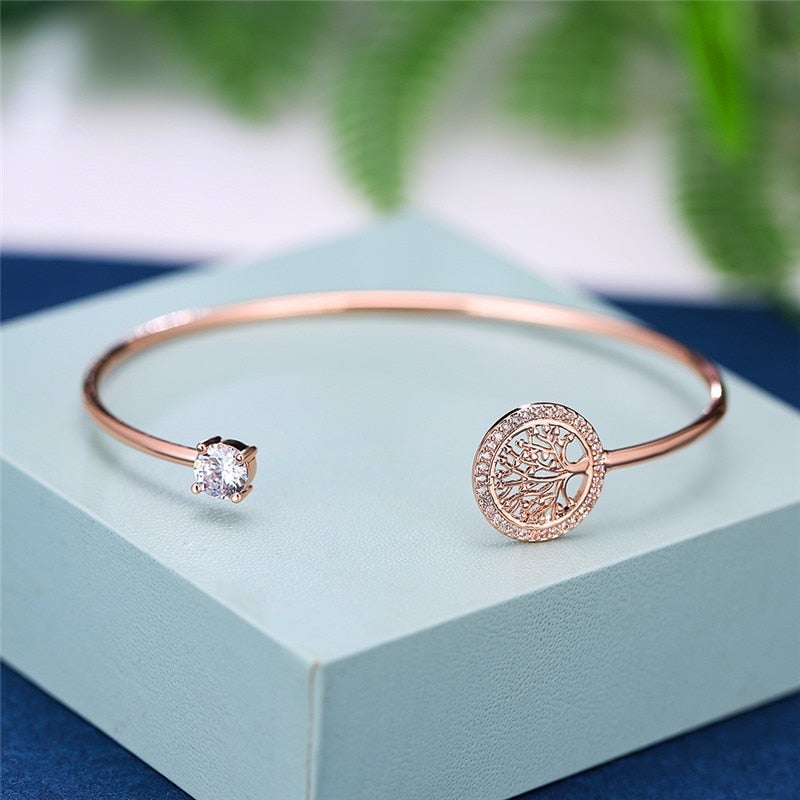 Tree of Life Adjustable Bracelet "Sunset Soirée" – Elegant & natural
