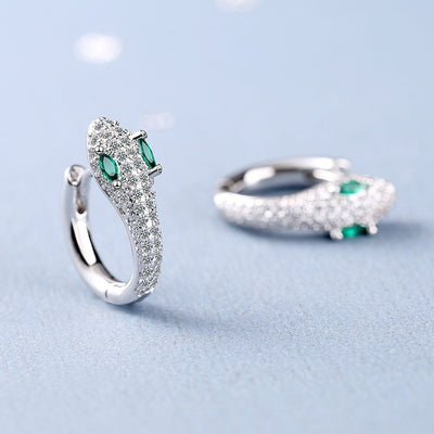 Sterling silver snake earrings "Cocktail Hour" – Elegant & refined