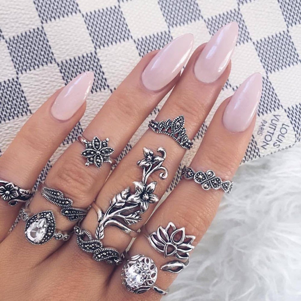 Antique silver rings "Garden Party" – Elegant & refined