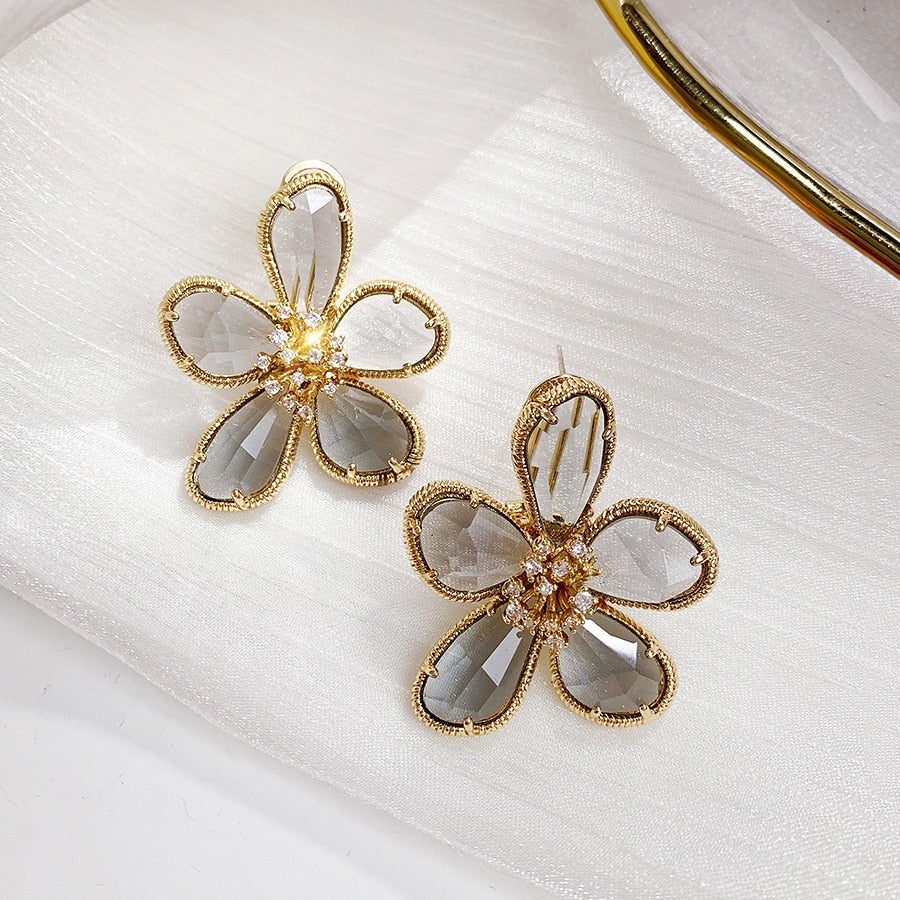Zirconia-encrusted earrings "Cocktail Hour" – Elegant & refined