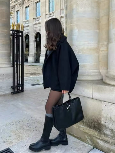 Wool oversized coat "Weekend Getaway" – Elegant & refined