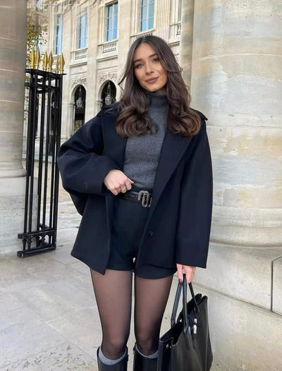 Wool oversized coat "Weekend Getaway" – Elegant & refined