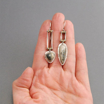 Long Mechanical Punk Earrings "Cocktail Hour" – Chic & casual