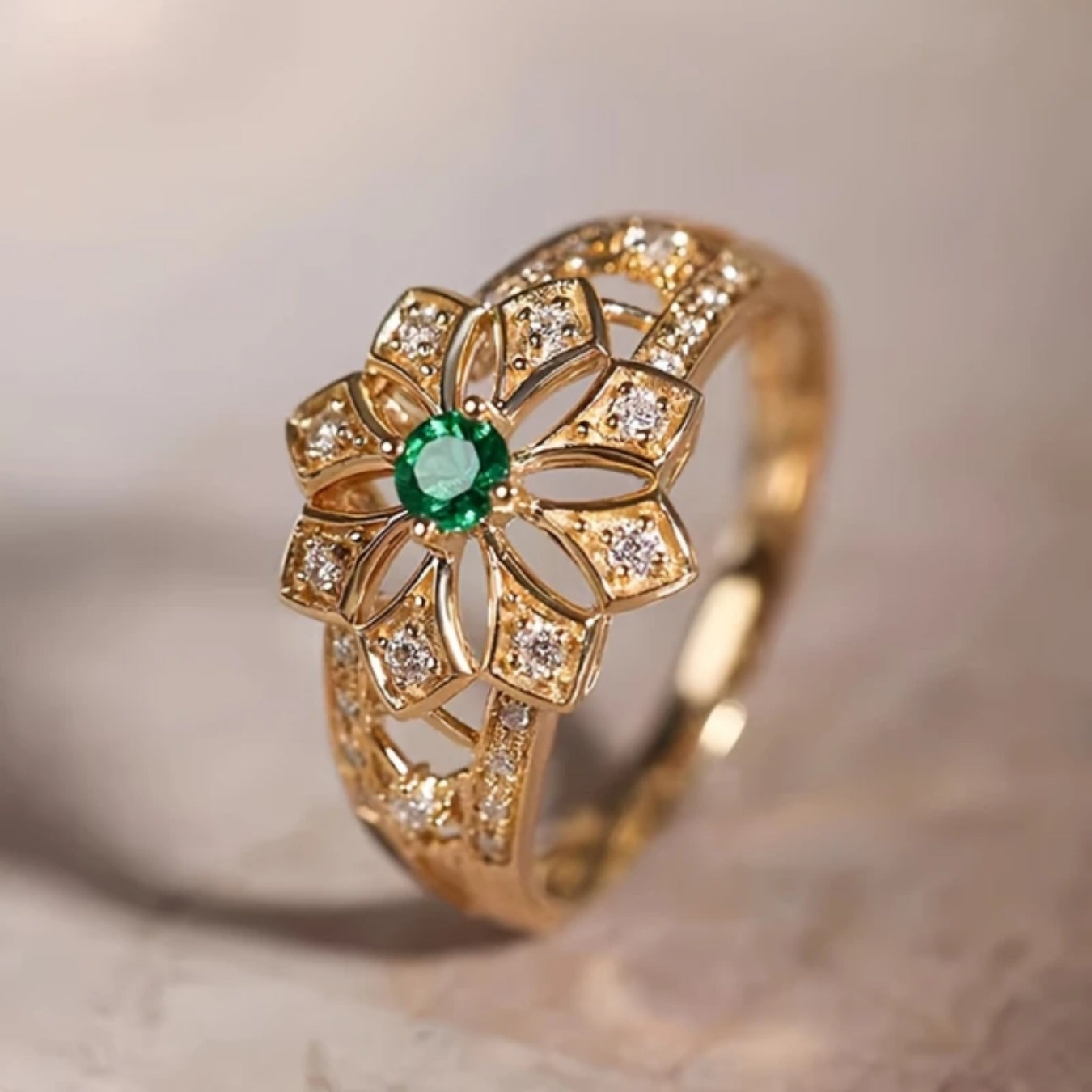 Gold ring "Garden Party" – Elegant & refined