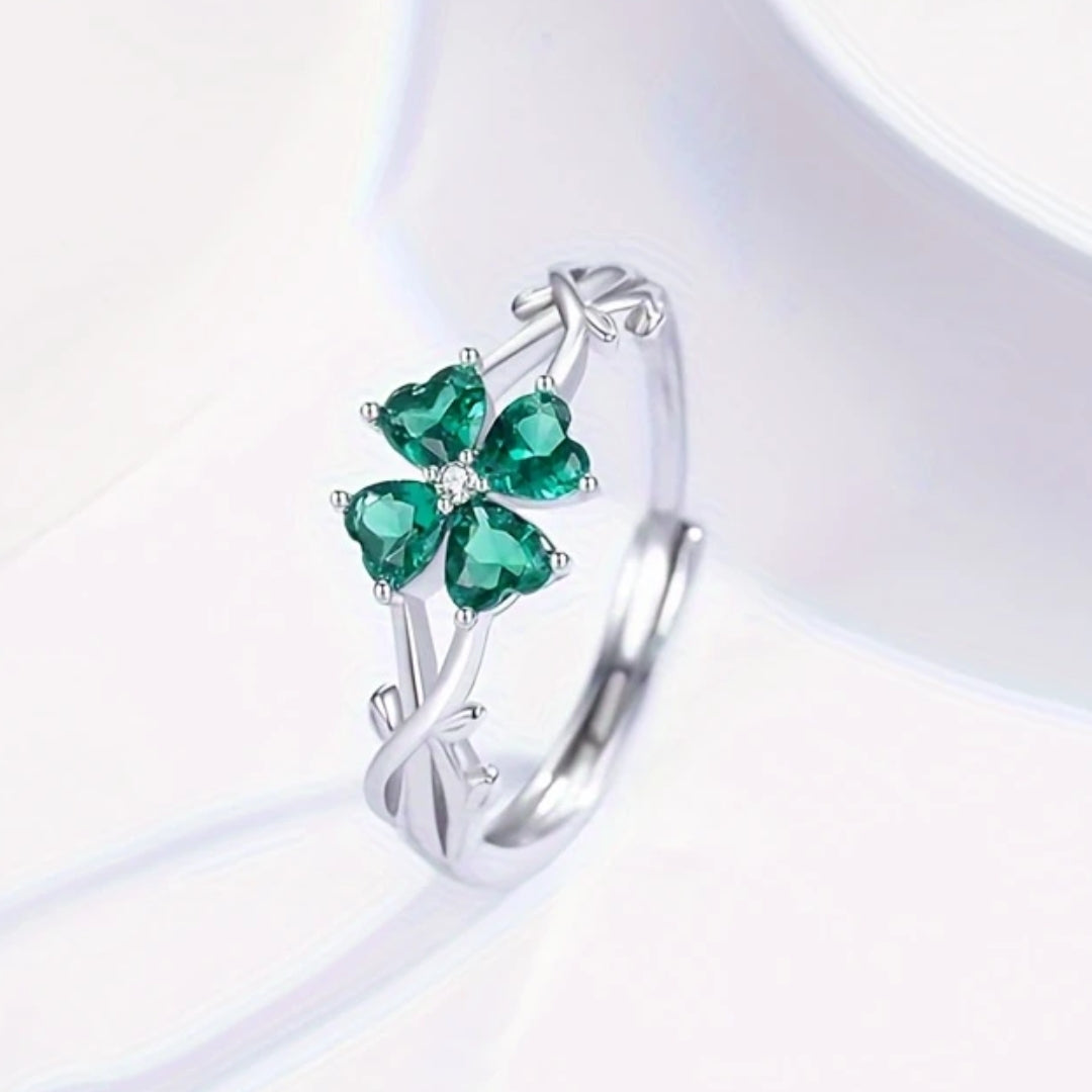 Turquoise flower silver branch ring "Garden Party" – Elegant & refined