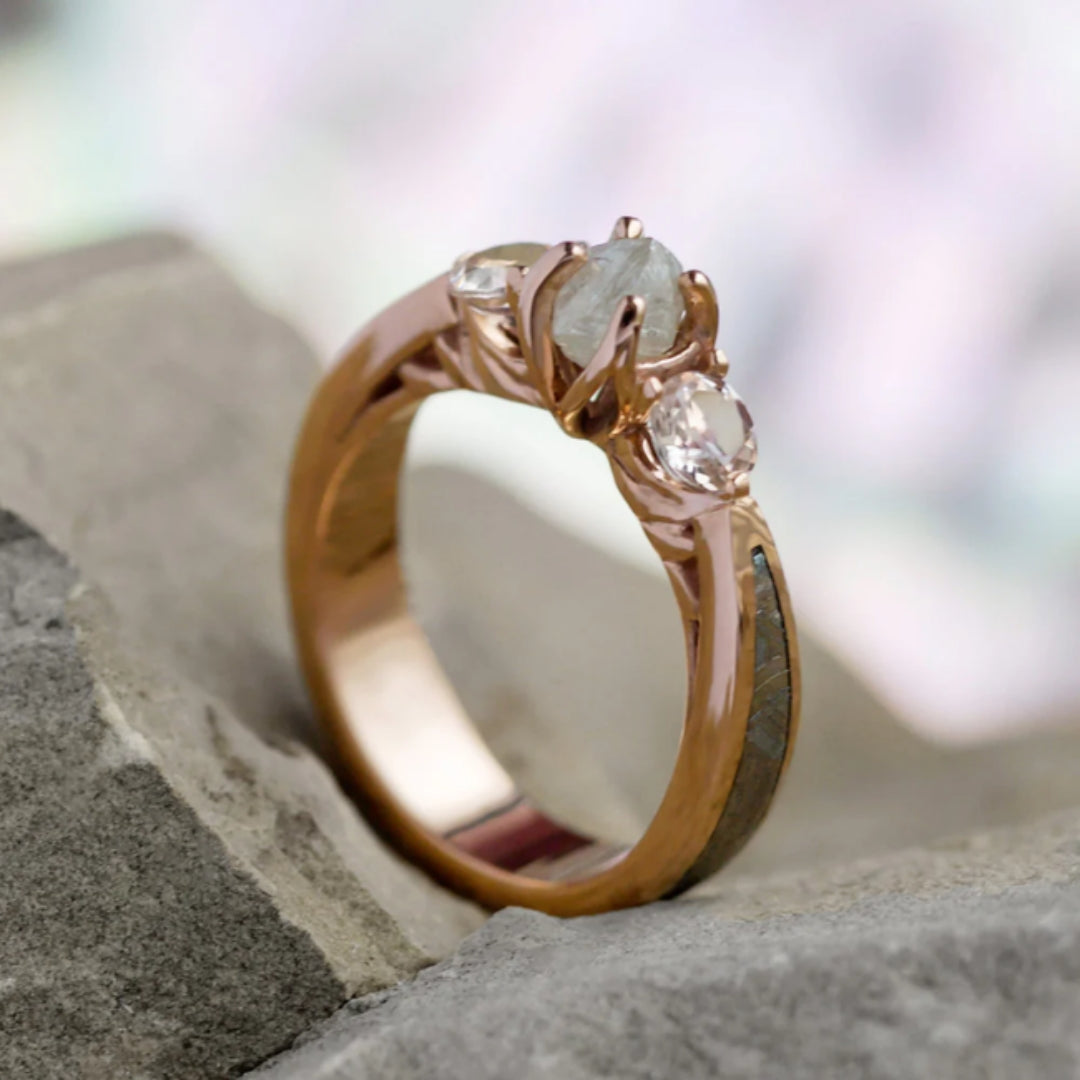 Opal rose gold ring "Romantic Dinner" – Elegant & refined