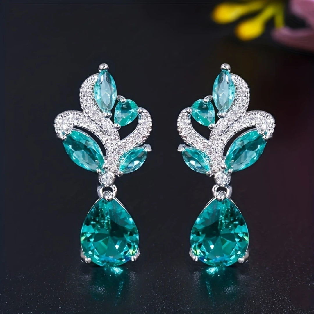 Turquoise glass flower earrings "Garden Party" – Fresh & feminine