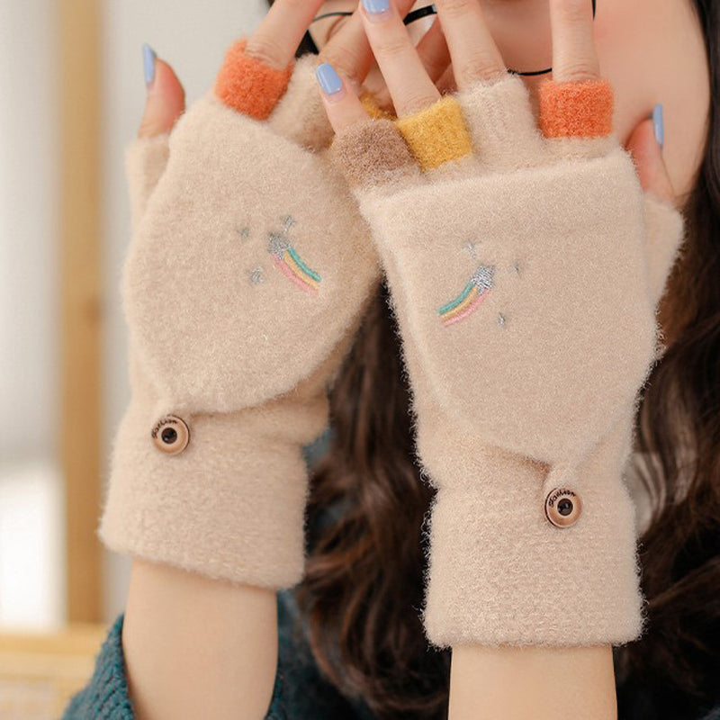 Knitted gloves "Morning Coffee" – Classic & warm