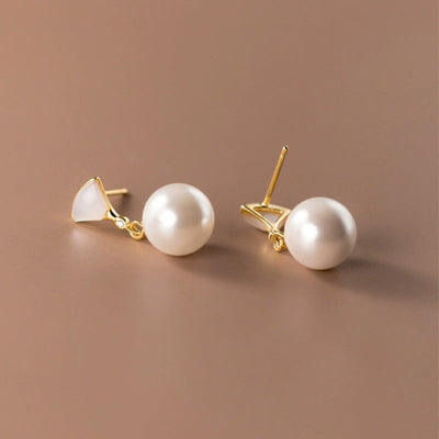 Retro Silver Ball Earrings