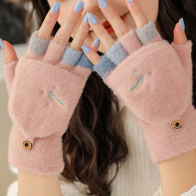 Knitted gloves "Morning Coffee" – Classic & warm