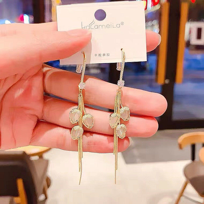 Blossom - Crystal Flower Earrings