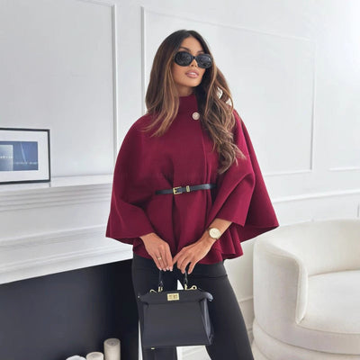 Wool batwing coat "City Rooftop" – Elegant & refined