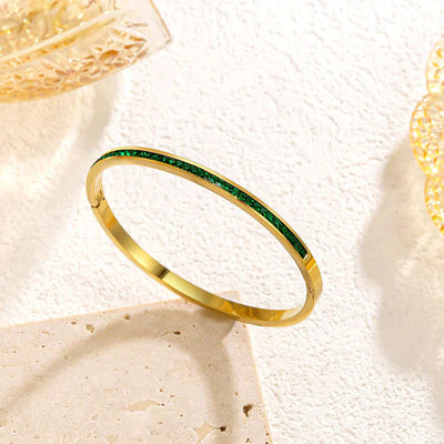 Celestial Green Gold Bracelet