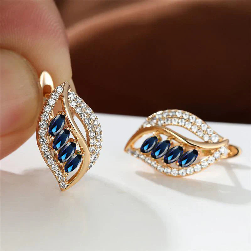 Celestial Gold Sapphire Earrings