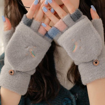 Knitted gloves "Morning Coffee" – Classic & warm