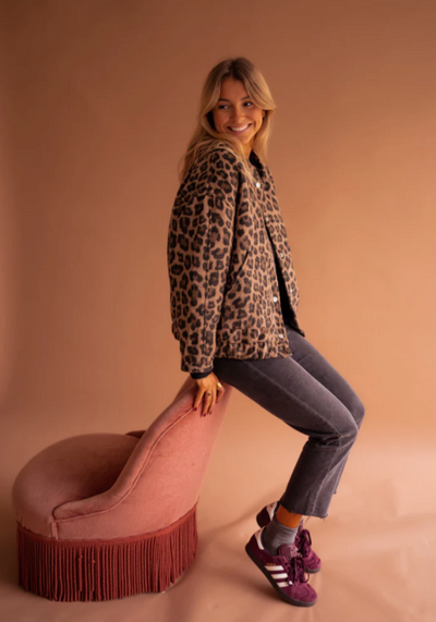 Leather bomber jacket "Cocktail Hour" – Chic & casual