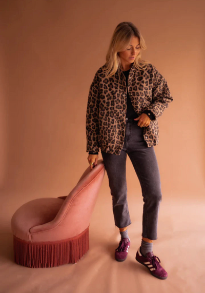 Leather bomber jacket "Cocktail Hour" – Chic & casual