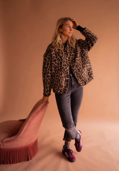 Leather bomber jacket "Cocktail Hour" – Chic & casual