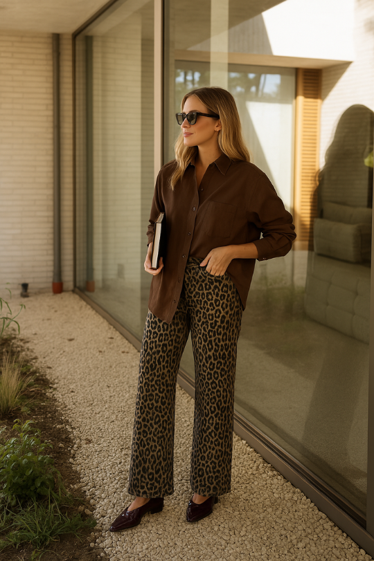 Leopard flare pants "Sunday Picnic" – Chic & casual