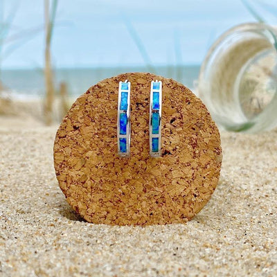 Blue oceanic opal earrings "Cocktail Hour" – Elegantly refined